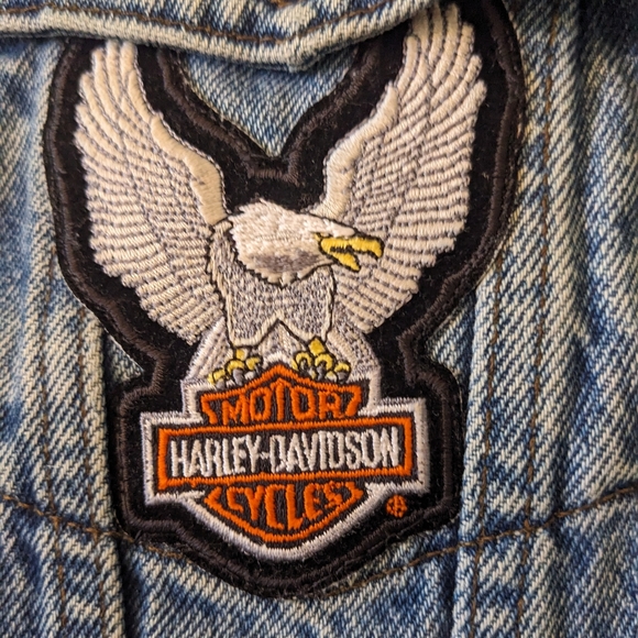 Harley Davidson Blue Jean Vest - Picture 14 of 14